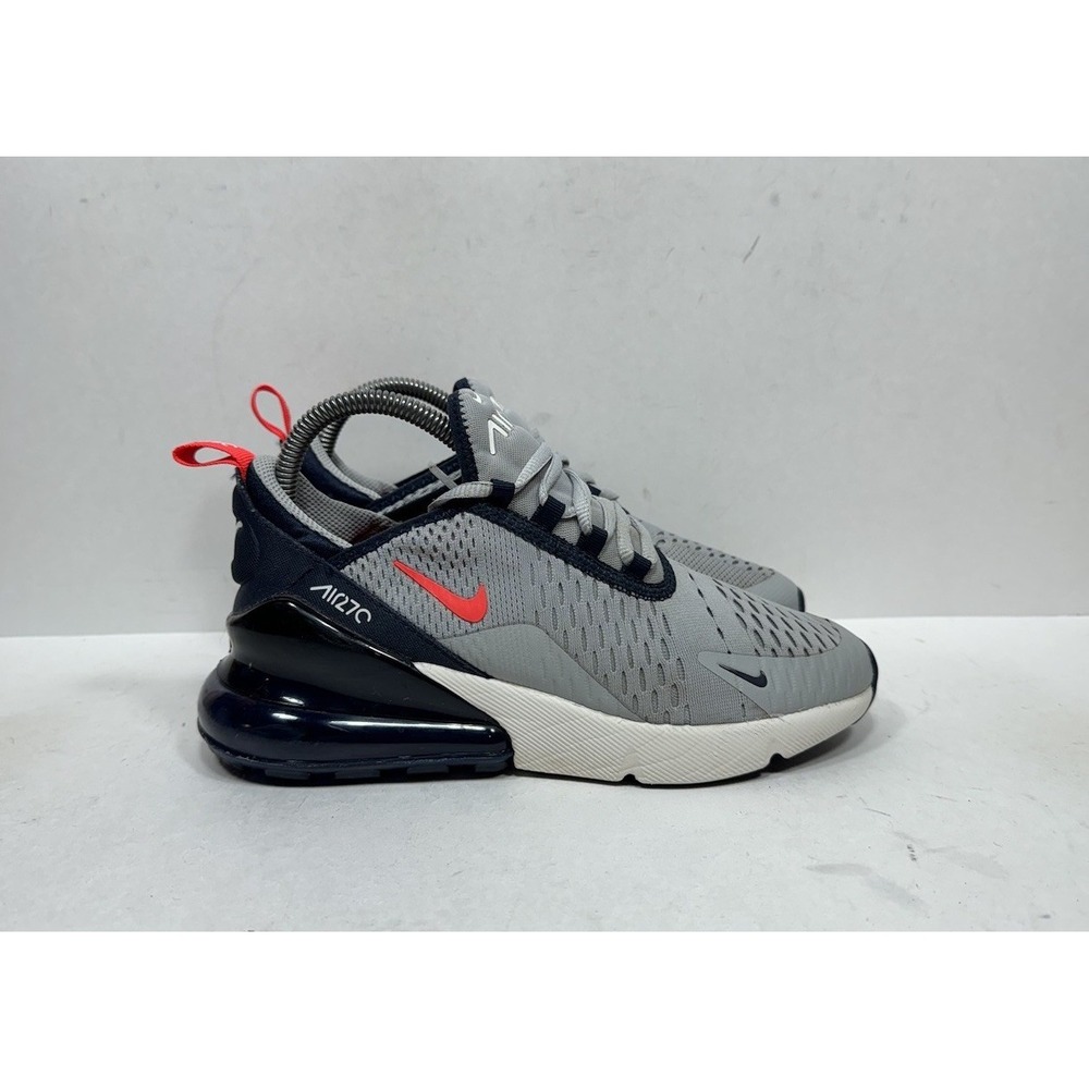 Nike Air Max 270 GS Light Grey Navy‎ Red Women's Size 6.5 / 5y 943345-028 Shoes